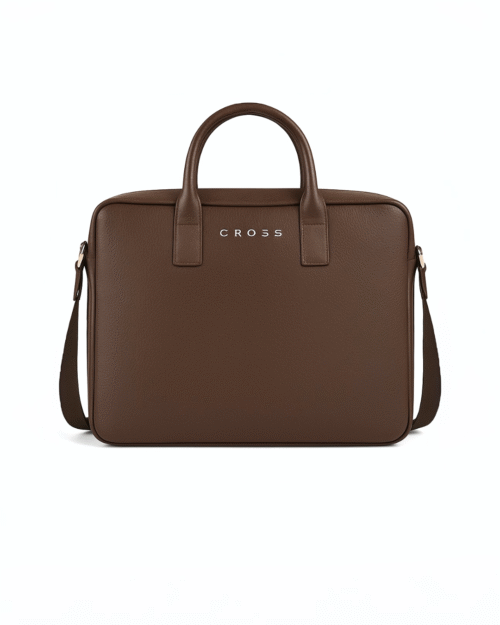 Briefcase Croco Classy Brown