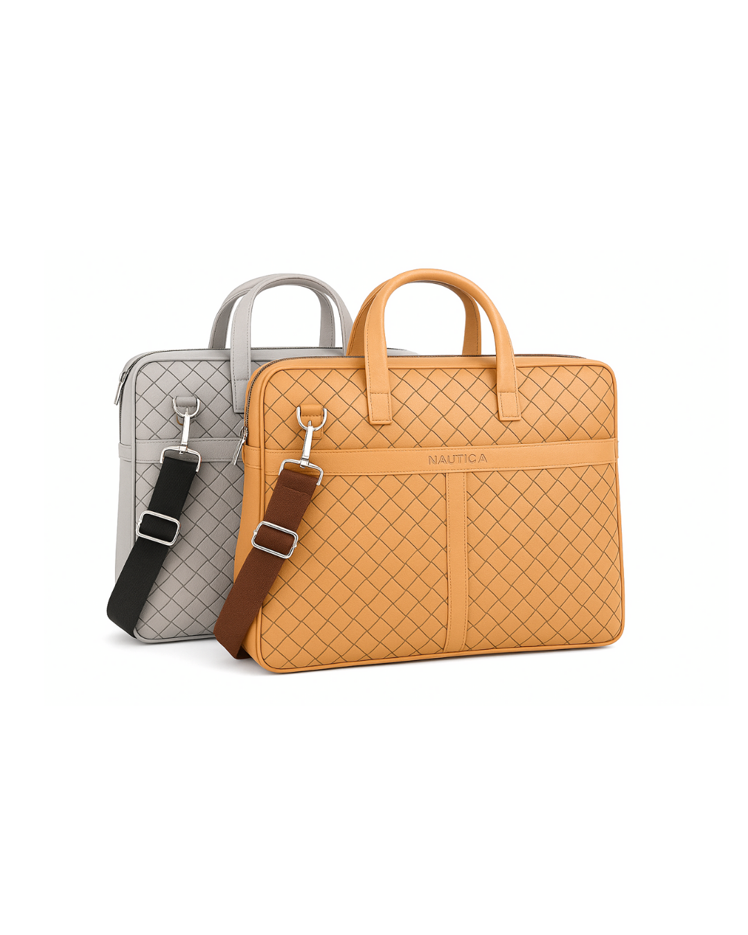 Nautica Laptop Bag Checks Grey / Beige