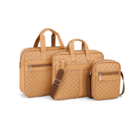 Combo Duffle Bag, Sling Bag, Laptop Bag with Gift Box Beige