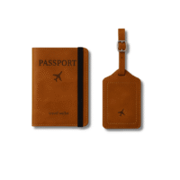 PU Passport Cover & Luggage Tag Combo