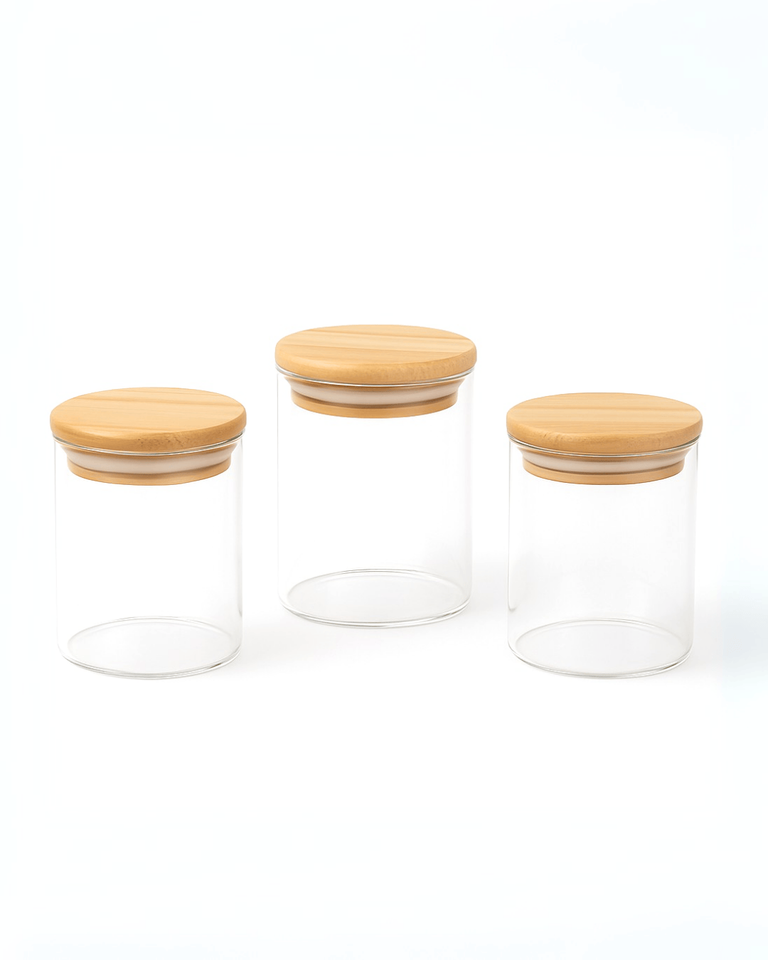 Glass Jar with BBlid 3pcs ( 220ml )