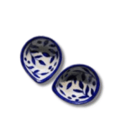 Set of 2 Small Ceramic Diyas Set of 2 Small Ceramic Diyas